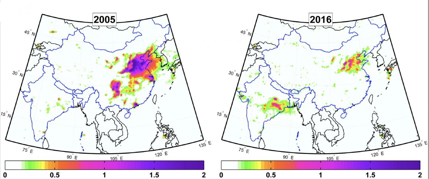 China's Sulfur Dioxide Emissions Fell Significantly While India's Grew Over Last Decade