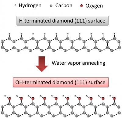 Water Vapor Annealing Technique on Diamond Surfaces for Next-Generation Power Devices