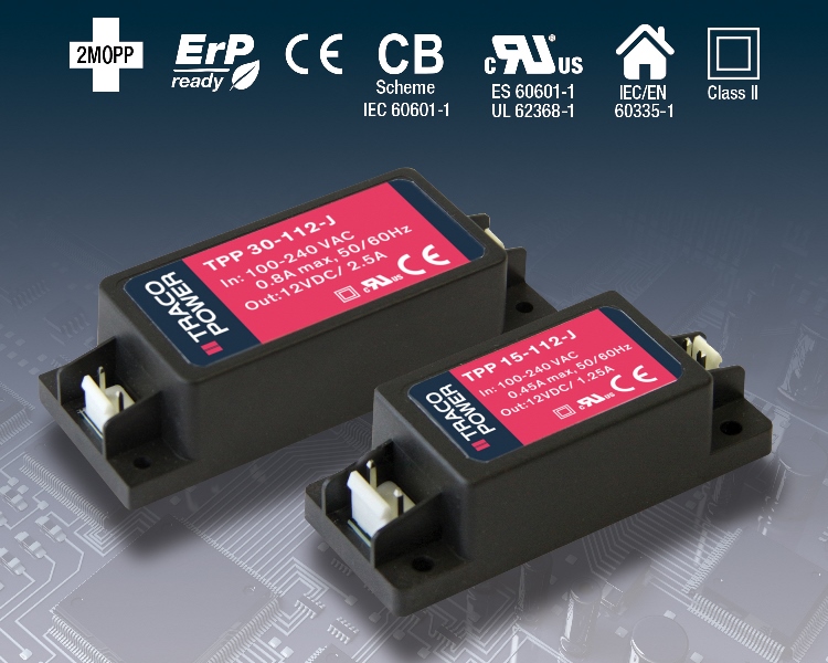 Encapsulated 15 & 30 Watt Power Supplies with JST Connectors