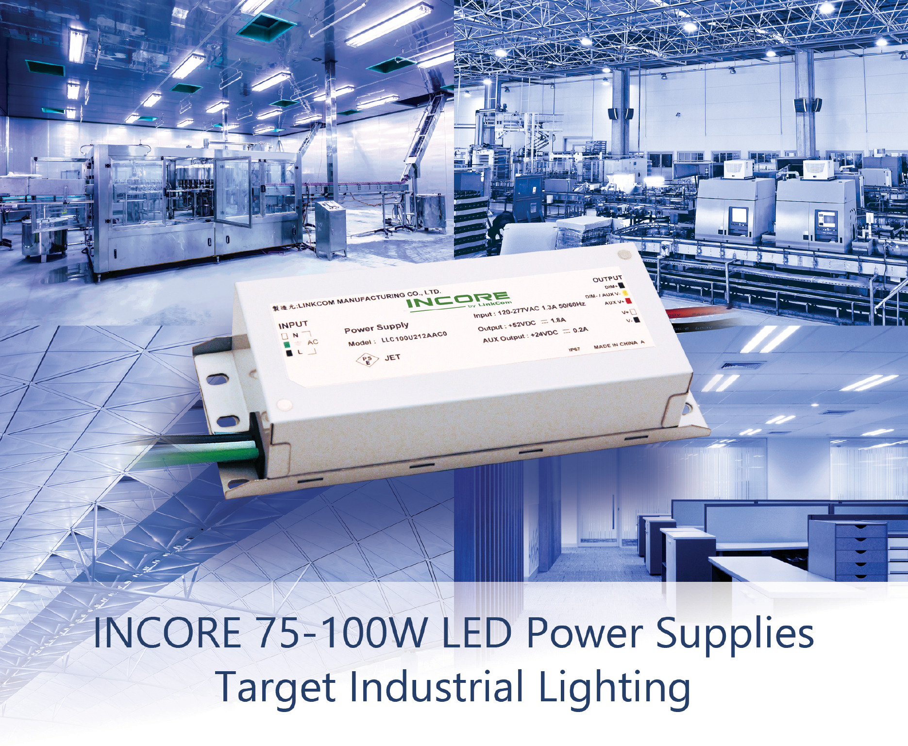 LED Power Supplies Target Demanding Industrial Lighting