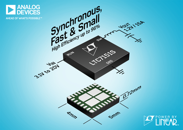 20 V, 15 A Synchronous Step-Down Regulator