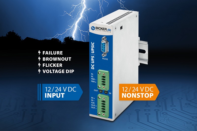 Maintenance-free DC UPS modules for DIN rail mounting