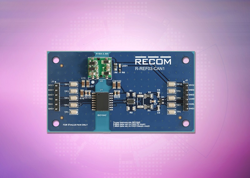 Isolated CAN-transceiver reference board adds protection