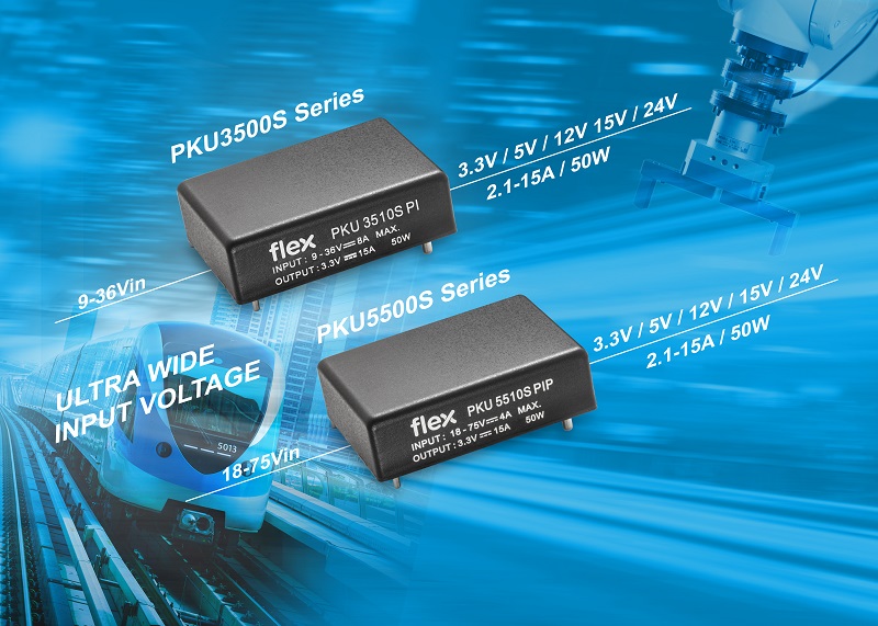 Encapsulated sixteenth-brick DC-DC converters