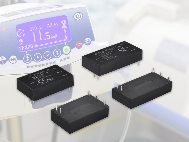 Powerbox announces 105 models of DC/DC converters featuring 2xMOPP medical approvals