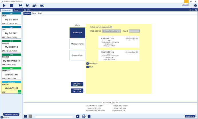 Keithley Kickstart 2.1 Adds Scope Support and More