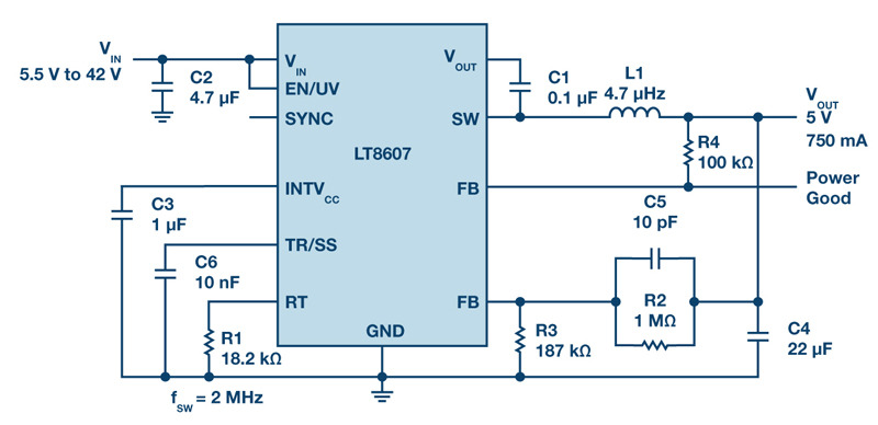 Synchronous Step-Down Regulators w/ 2.5 µA Quiescent Current