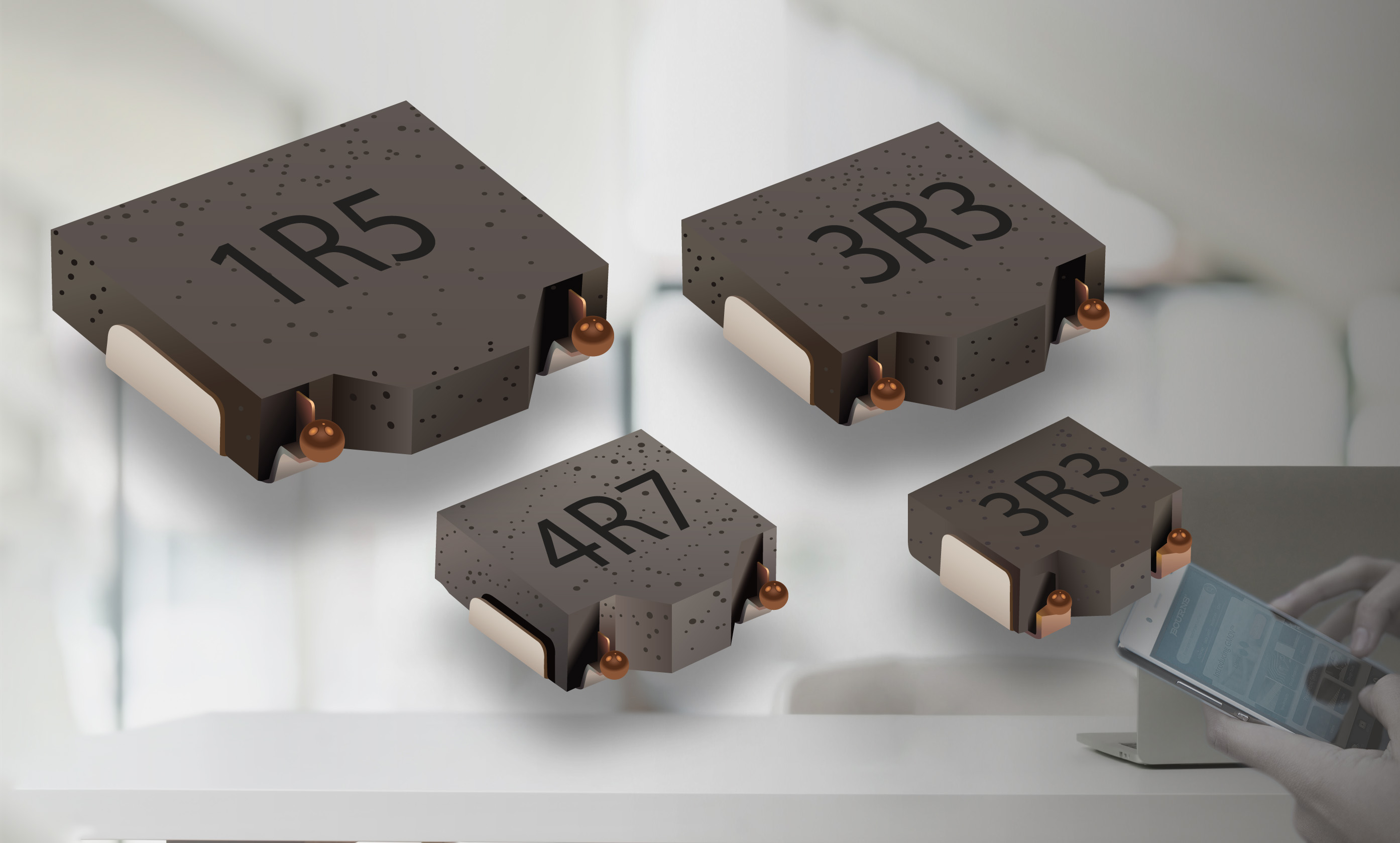 Shielded Power Inductors Feature Low Resistance