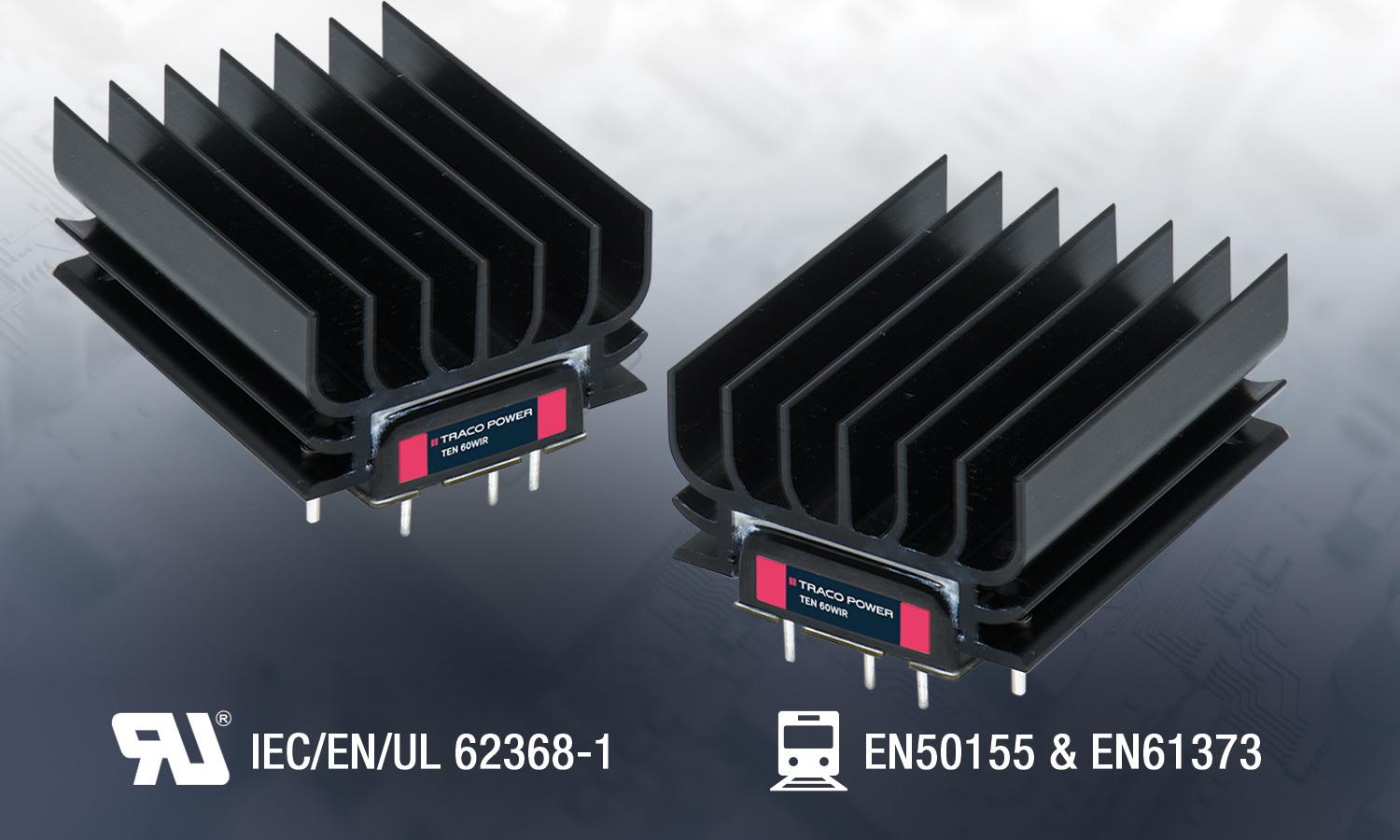 60 Watt Industrial/Railway Converter w/ 4:1 Input Range