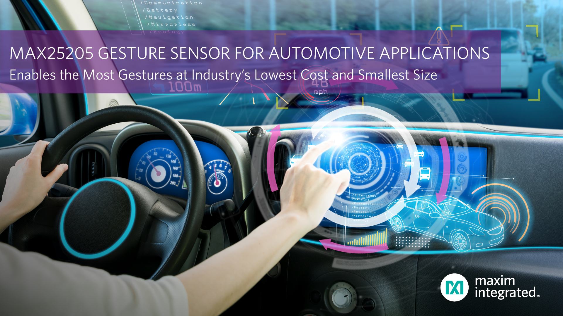 Maxim Integrated Enables Dynamic Gesture Sensing for Autos