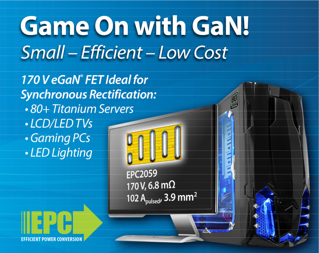 170V eGaN FET Offers Best-in-Class Synchronous Rectification