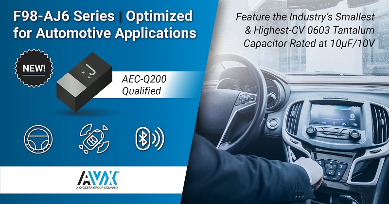 Automotive, high-CV tantalum chip capacitors