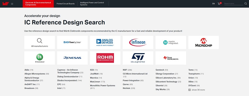 Würth Elektronik extends online IC reference design service