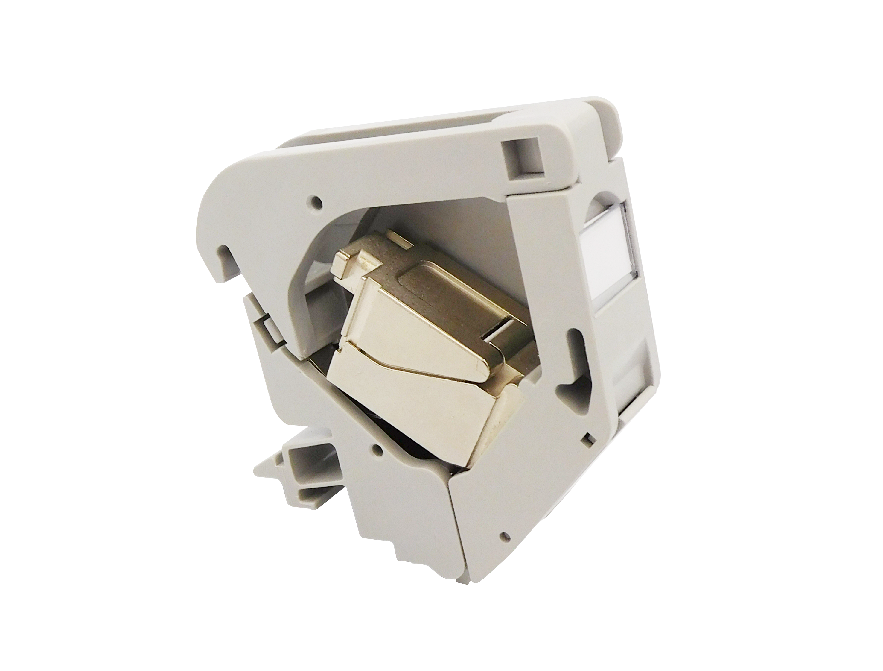 Stewart Connector Introduces a DIN Rail RJ45 Mounting Module