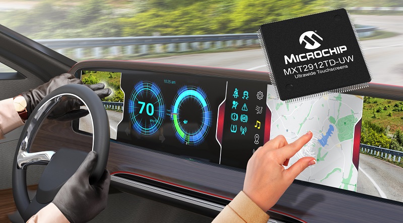 Single-Chip Solution for Automotive Ultrawide Touch Displays
