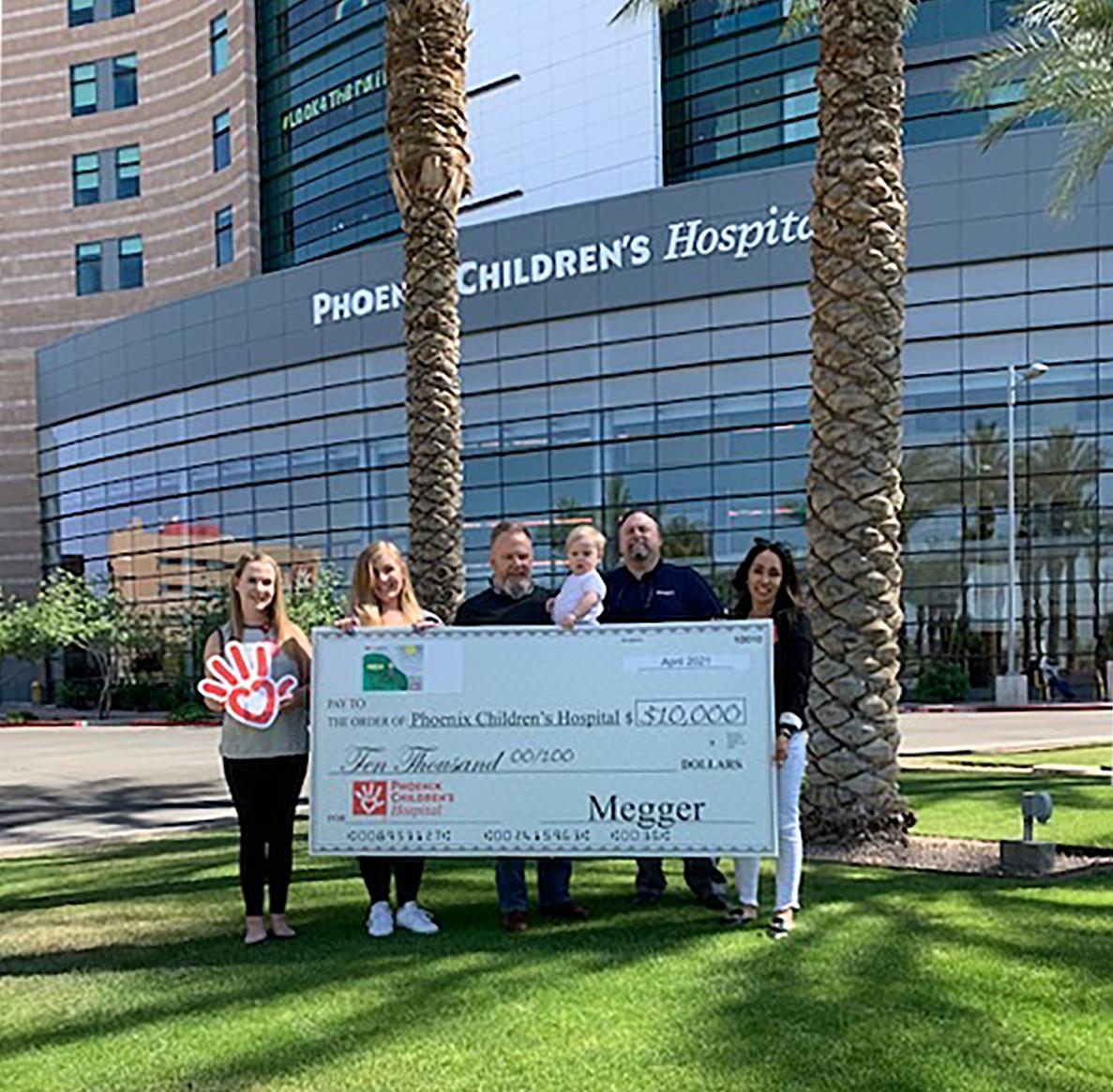 Megger Donates $10,000 to Phoenix Children’s Hospital Foundation