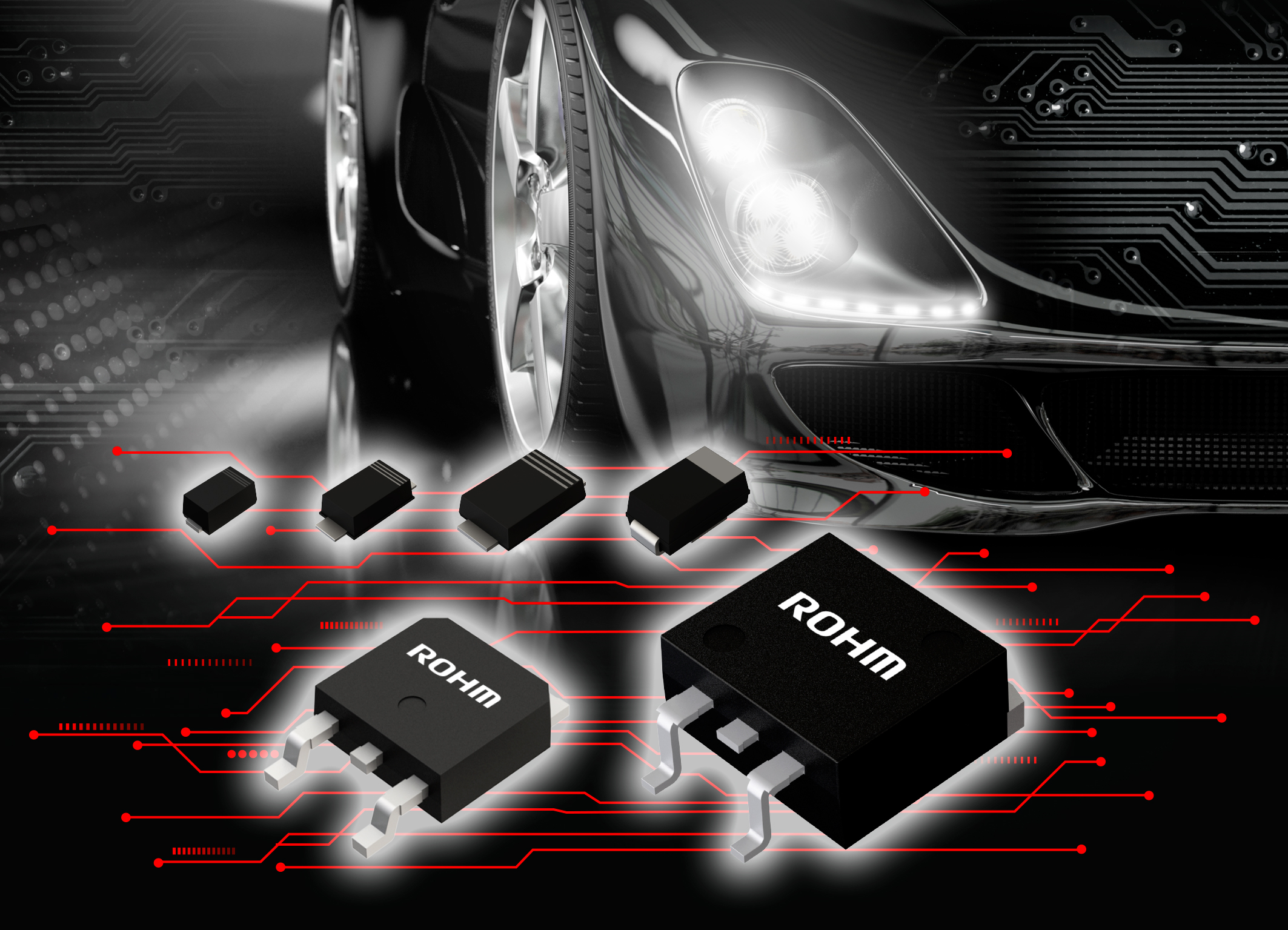 High Efficiency Schottky Barrier Diodes for Automotive Applications
