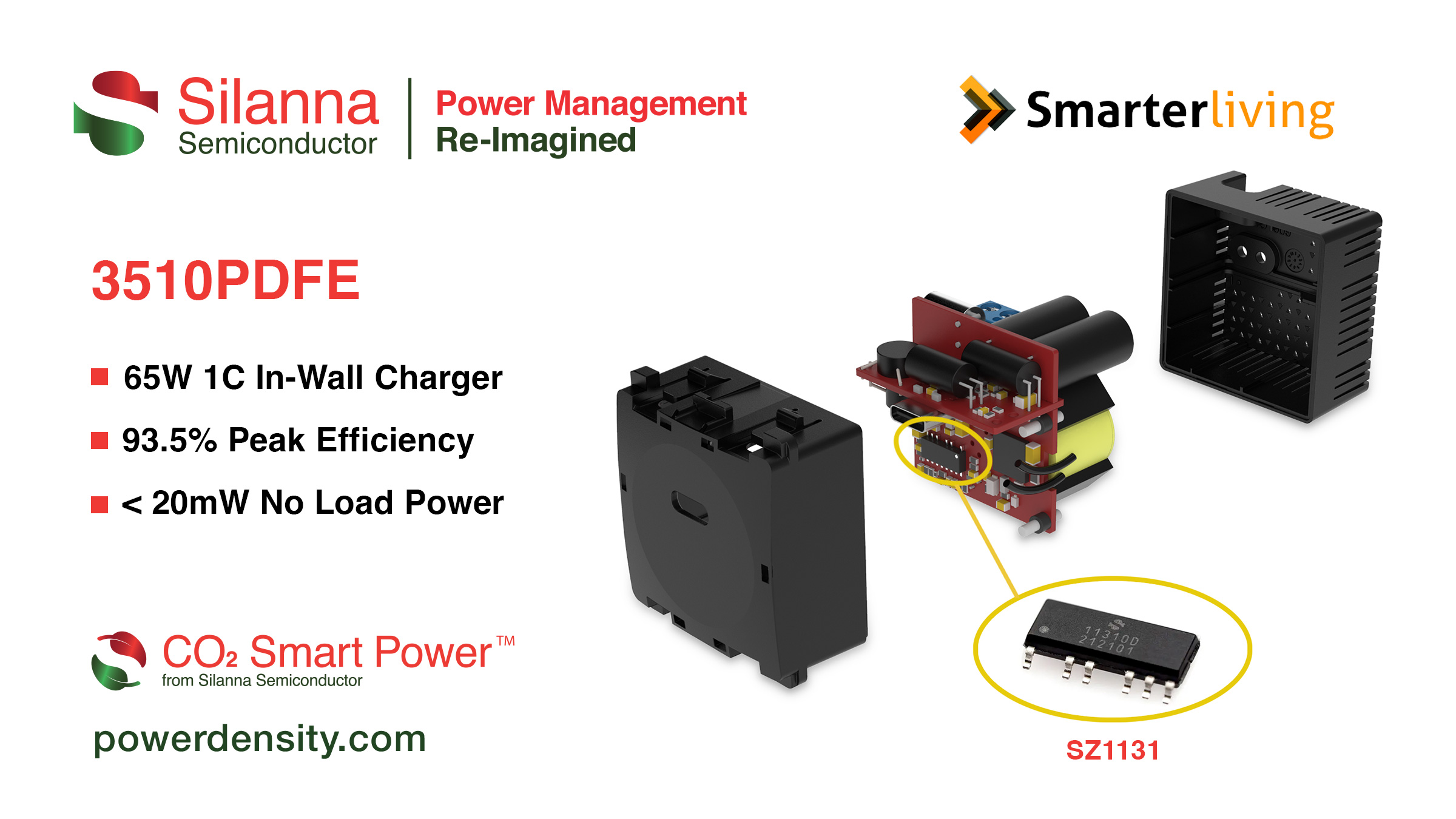 Silanna Semiconductor and Smarter Living Collaborate on World's Smallest In-Wall 65W GaN Charger