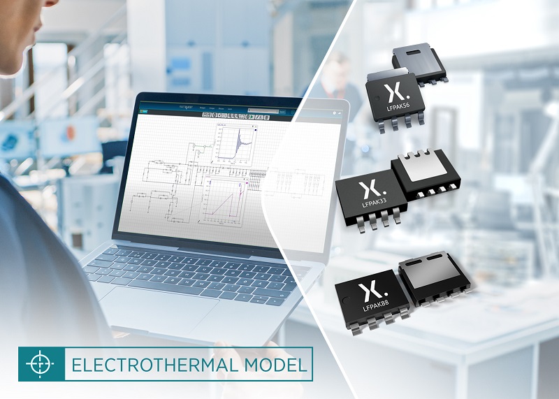 Electrothermal models cover MOSFET operating temperature range