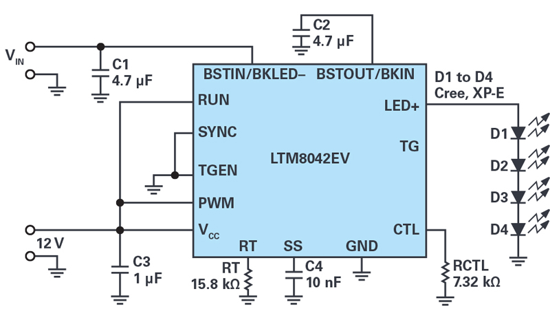 Versatile LED Driver Can Be Used with Input Voltages Above or Below the Level of the LED String