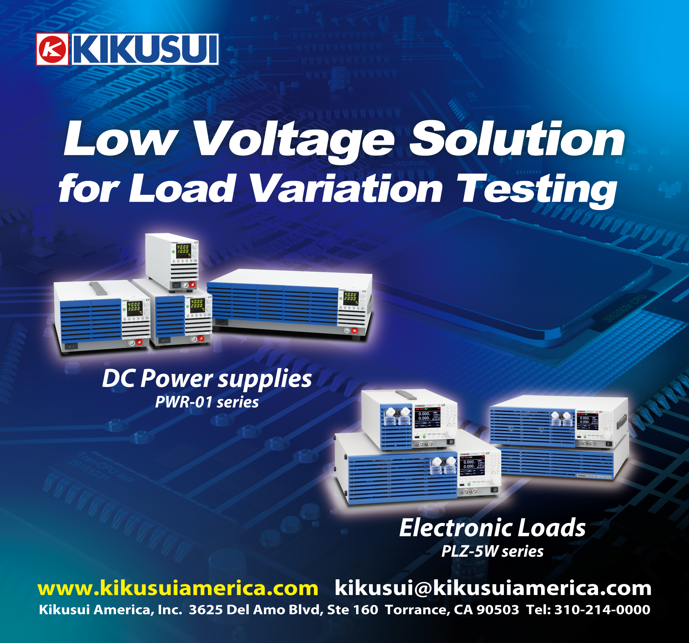 Low Power Load Low Voltage Testing with Bias Power Supplies