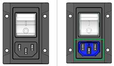 Power Entry Modules with Added Ingress Protection When Connected