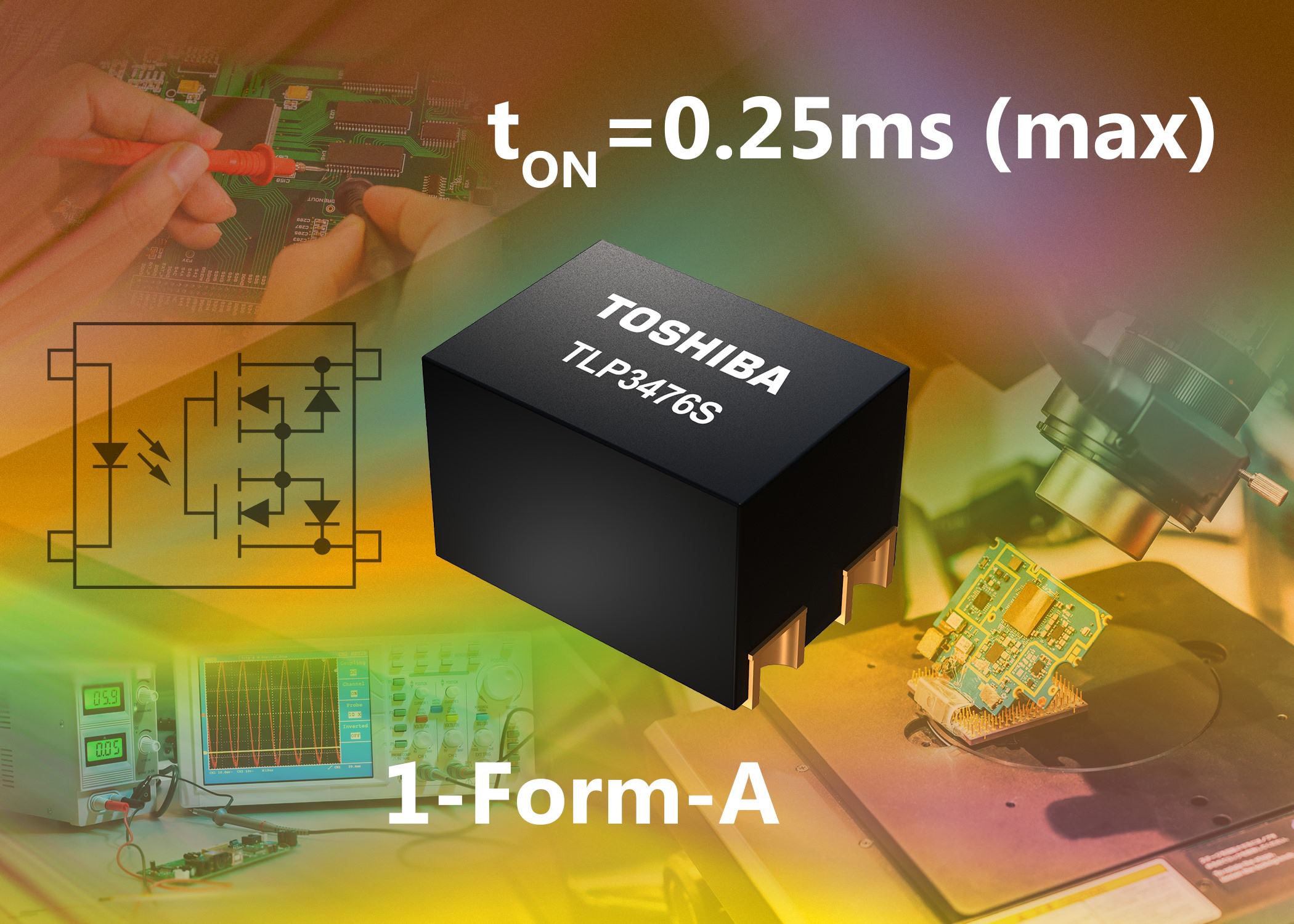 Toshiba's Compact new Photorelays Feature Maximum Turn on Time of Only 0.25ms