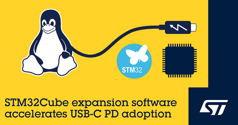 STMicroelectronics' STM32 USB PD Microcontrollers Now Support UCSI Specification to Accelerate Type-C Power Delivery Adoption
