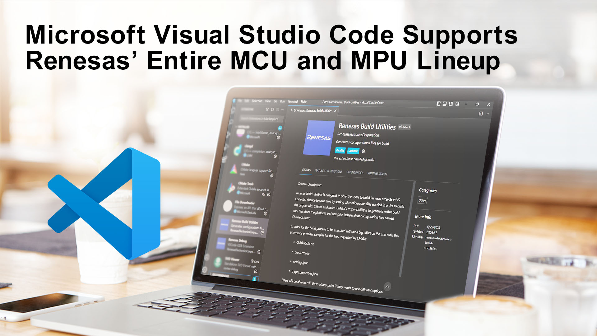 Renesas Embraces Microsoft Visual Studio Code Across Its Entire Industry-Leading MCU and MPU Lineup