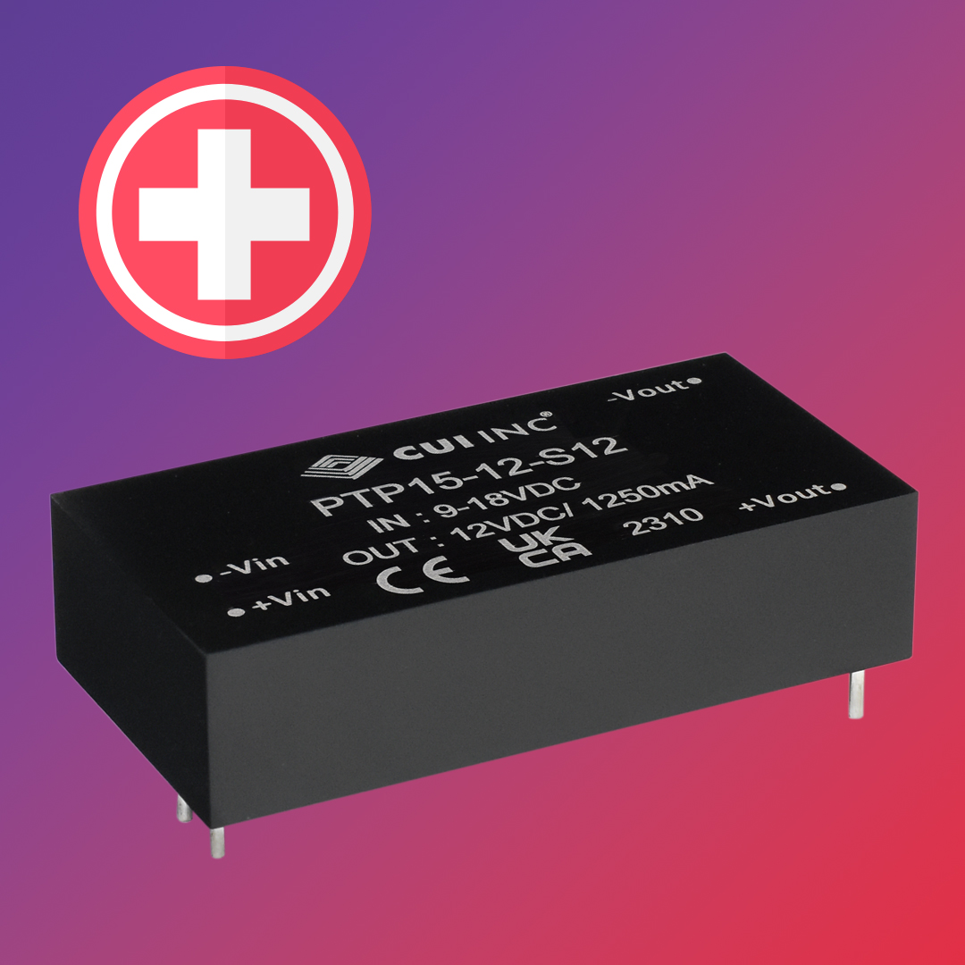 CUI Releases Medical Grade DC-DC Converter with 2:1 Input Voltage and Extended Temperature Range