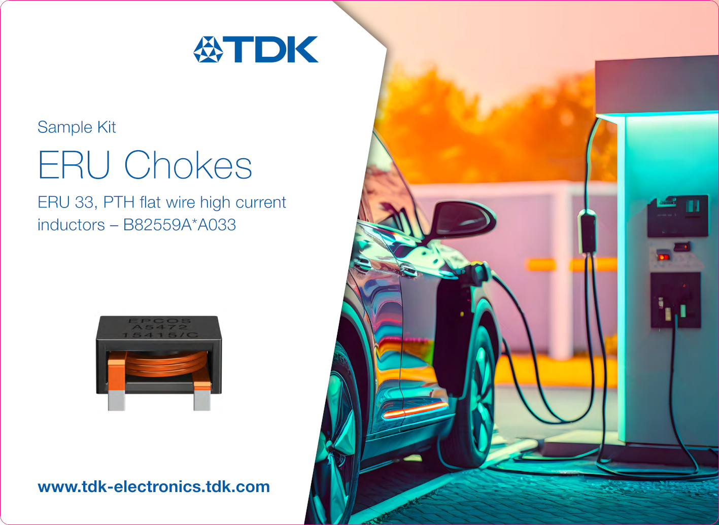 TDK Offers Sample Kit for the ERU 33 Series of Compact High-Current Chokes