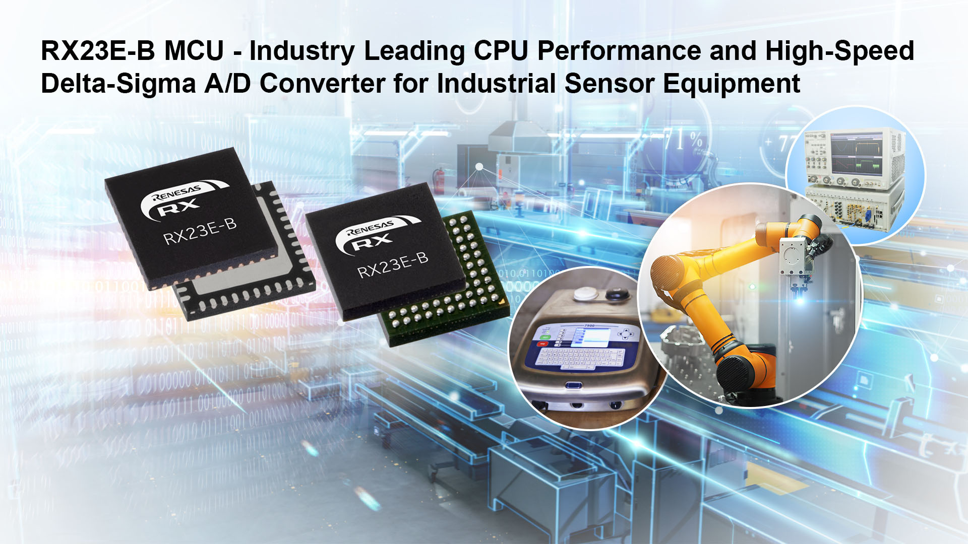 Renesas Introduces 32-bit RX MCU with High-Speed, High-Precision Analog Front End for High-End Industrial Sensor Systems