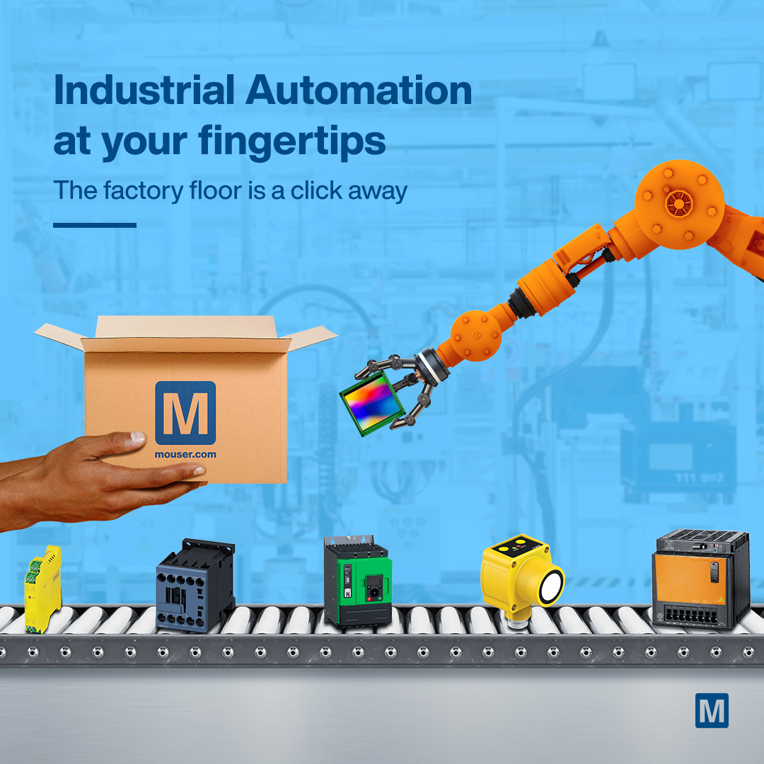 Mouser Electronics Expands its Offerings of Industrial Automation Products from Industry-Leading Manufacturers