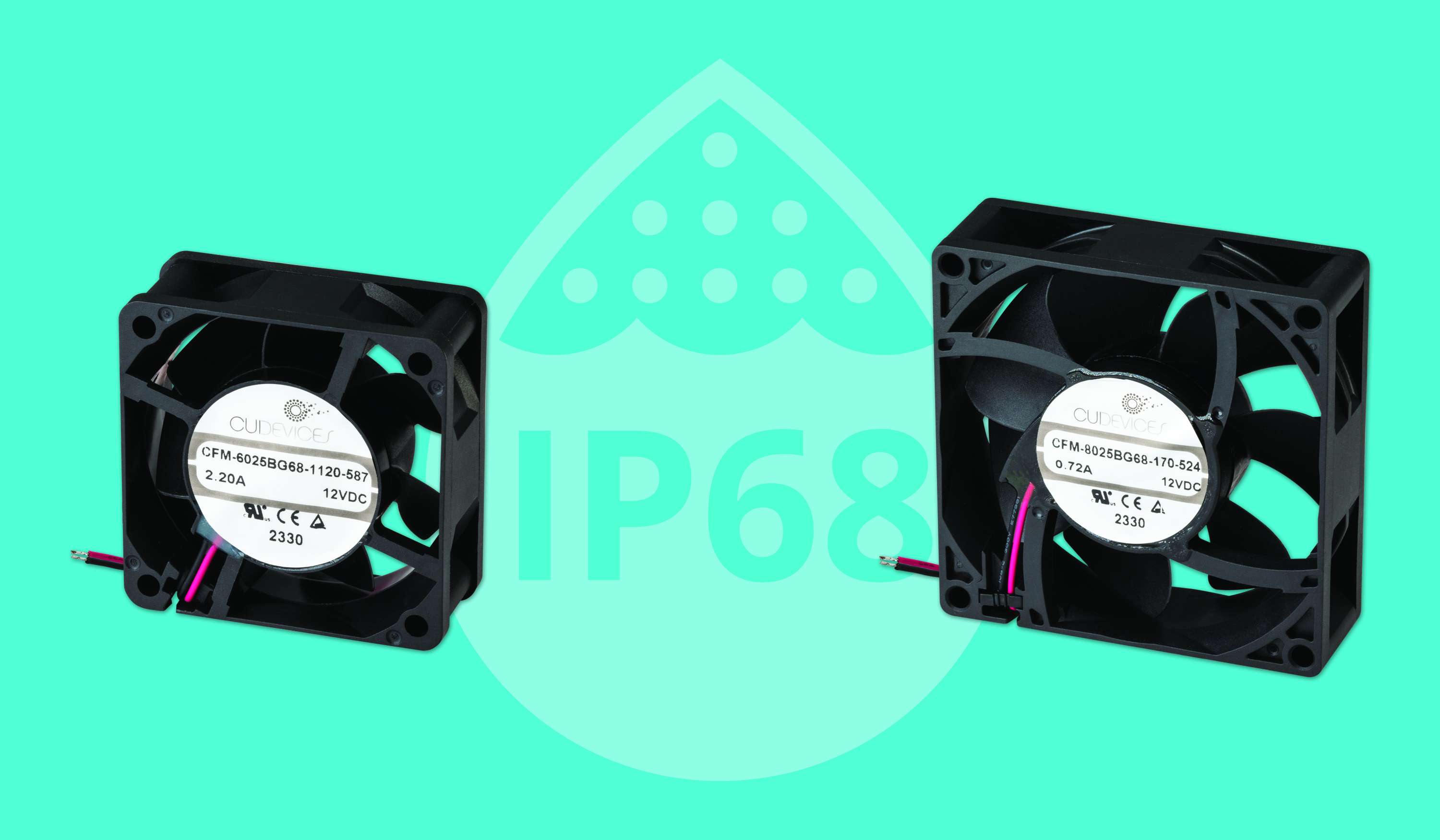 IP68-Rated Models Added to CUI Devices' DC Fans Line
