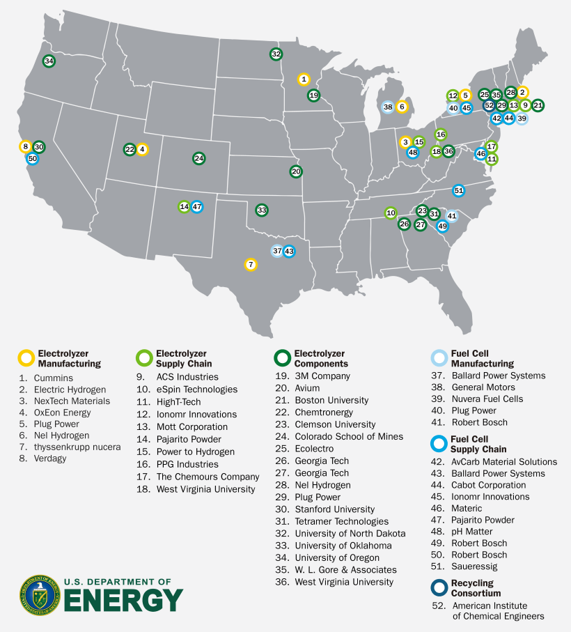 AIChE Selected by DOE to Lead New Hydrogen Electrolyzer and Fuel Cell Recycling Consortium