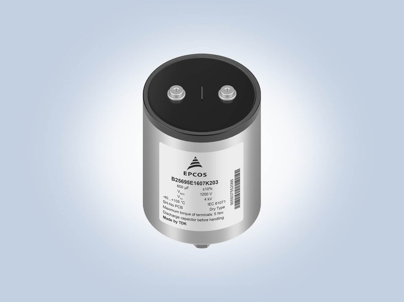 TDK Offers DC link Capacitors for +105°C