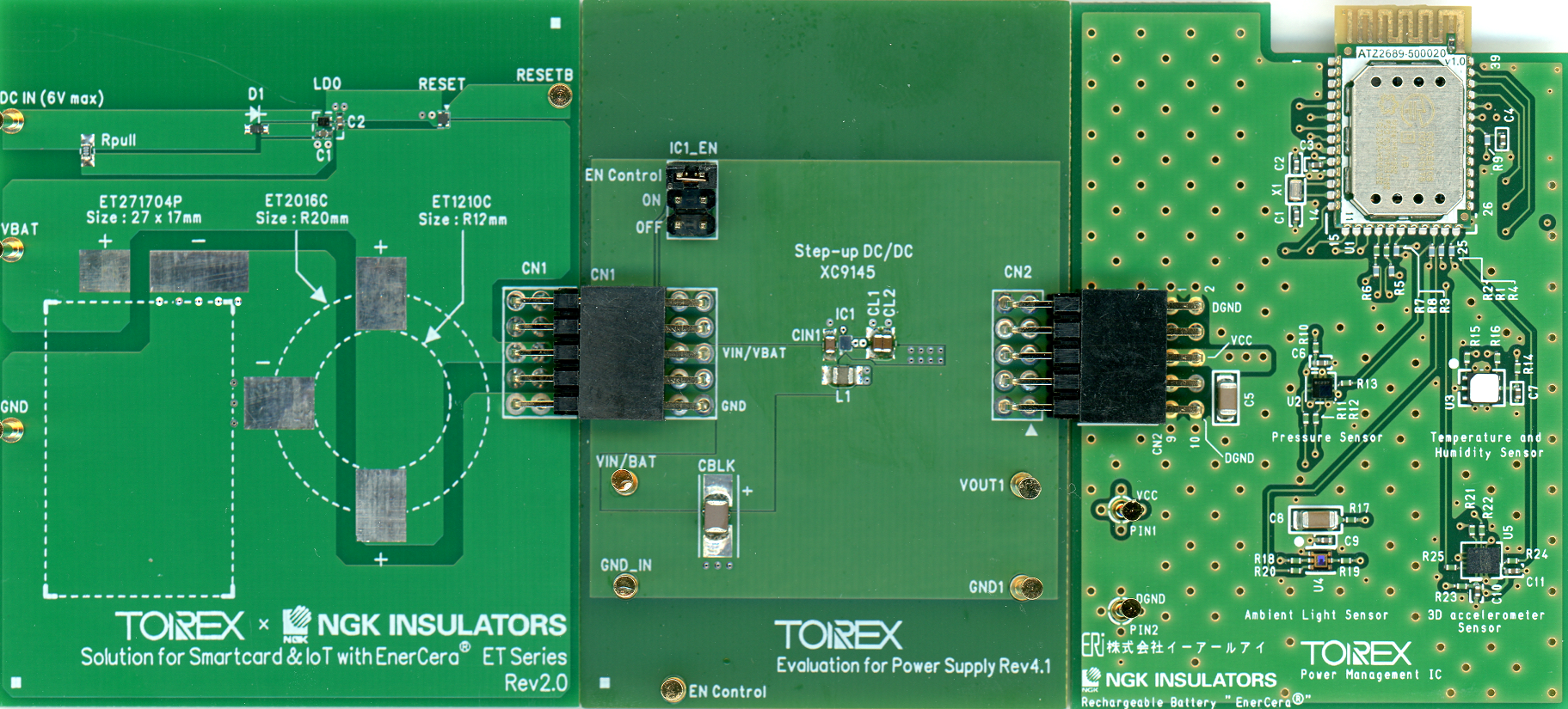 ERI, NGK and TOREX Develop Energy Harvesting Demo Board