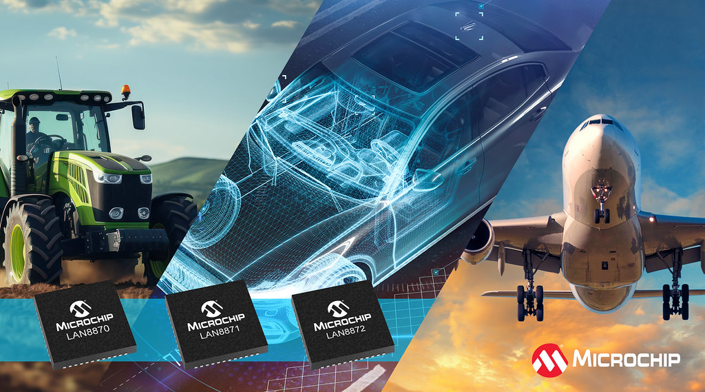Expanded Single Pair Ethernet Portfolio with 100BASE-T1 and 1000BASE-T1 PHY Transceivers for Network Interoperability