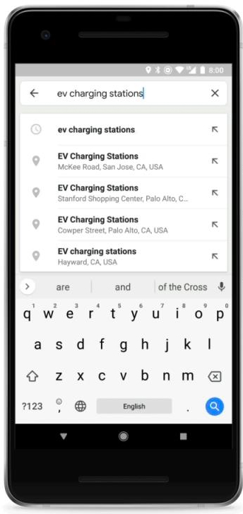 Google Maps Directs you to Nearest EV Charging Stations