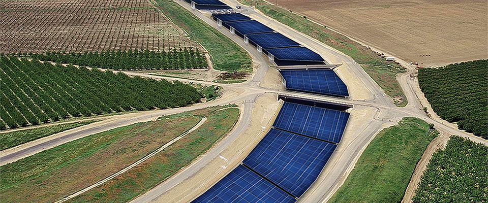 California Experiments with Adding Solar Panels to Canals